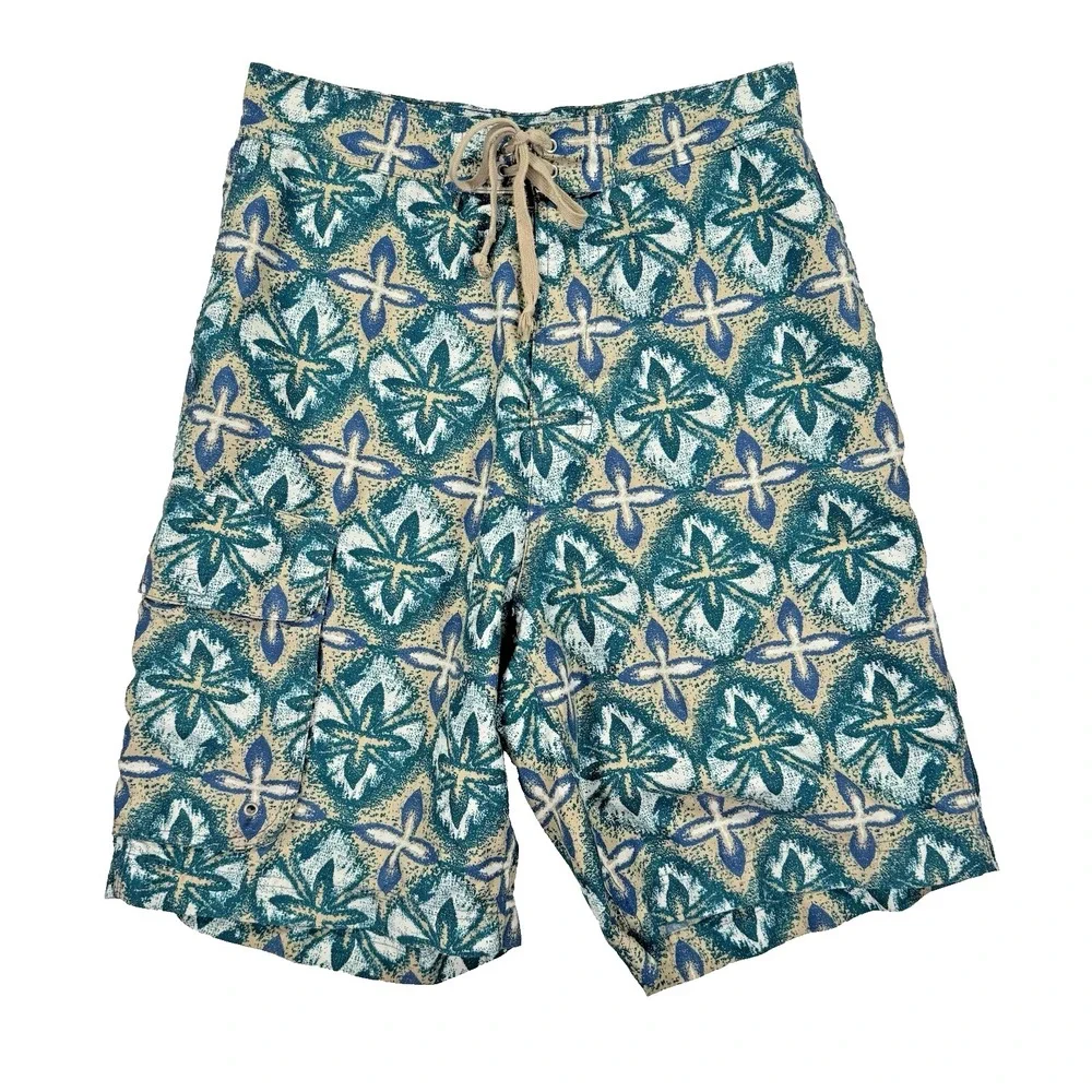 Arizona Board Shorts Mens 32 Mosaiq Swim Trunks Bohemian Pockets Drawstring‎